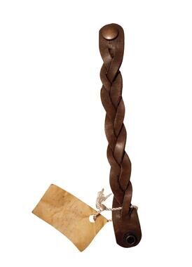 Vintage Leather Mystery Braid Magic Cuff Bracelet Tandy Snap Closure NOS 7"